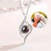 Personalized Photo Necklace Drop Love